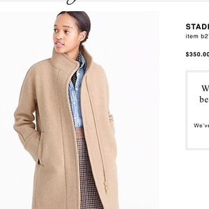 J.Crew cocoon coat in stadium wool size 2